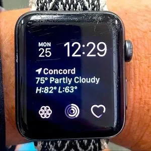 Apple Watch Ultra durability just tested — here Apple Watch 42 mm watch good condition one year old. Some scratches. works well display picture 1